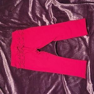 NWOT Okie Dokie 18 month cute cutie red ruffle butt baby red pants leggings